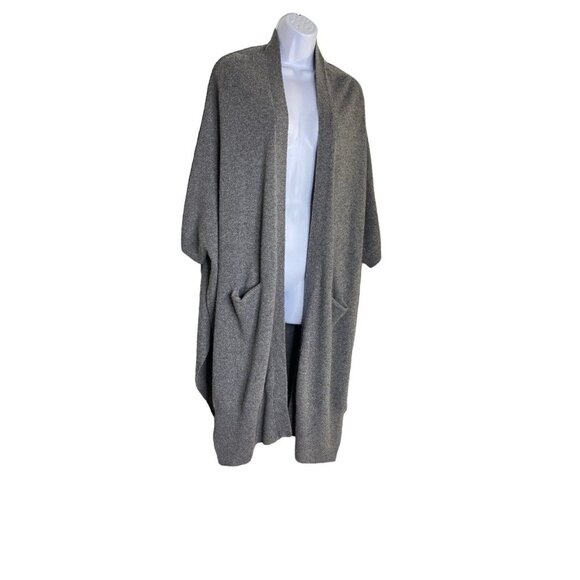 L2 London Womens Open Cardigan Sweater w/ Front Pockets Cashmere One Size - Picture 2 of 7